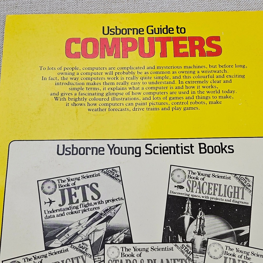 Usborne Guide To Computers Book 1983 Simple Introduction For Beginners Paperback - Picture 4 of 16